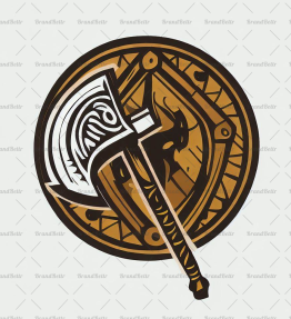 Wikingeraxt und Schild